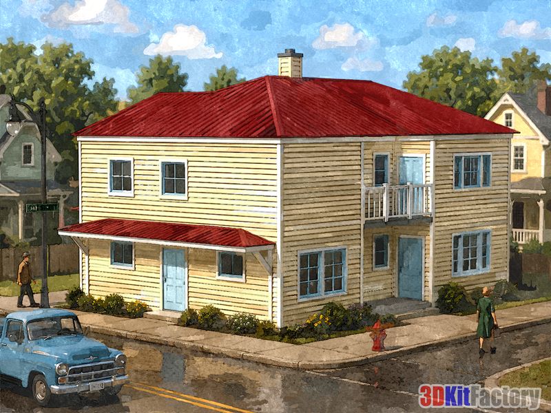 Multifamily two-story House