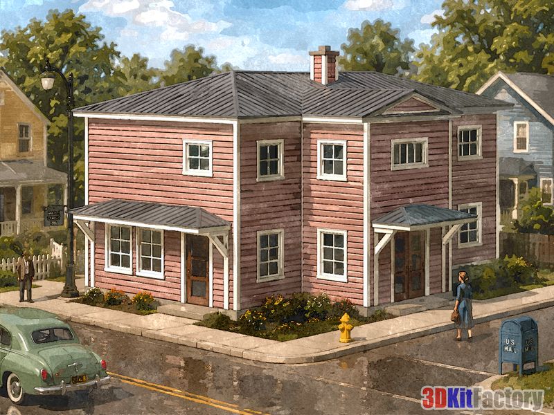 Multifamily two-story House