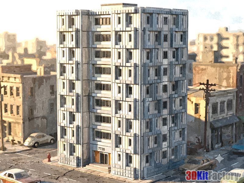 Contemporary urban architecture Mixed-use mid-rise