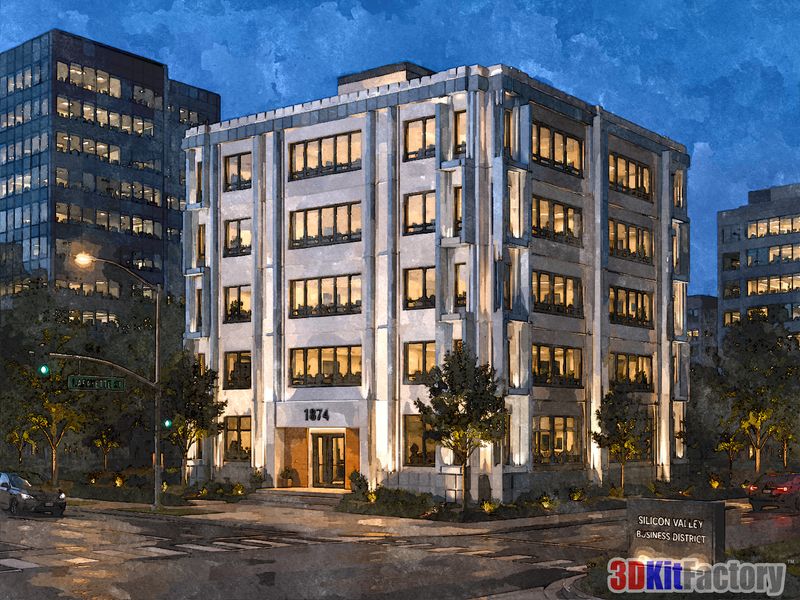 Contemporary urban architecture Mixed-use mid-rise