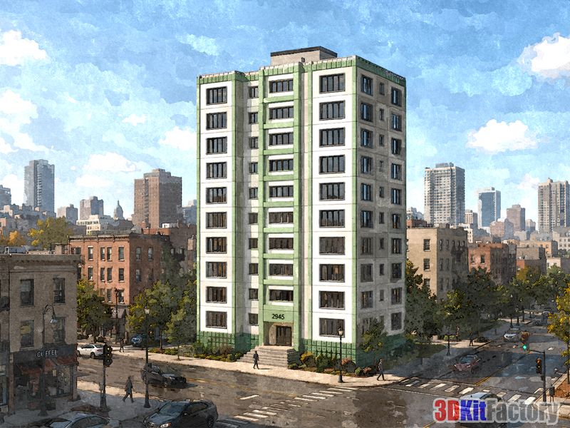 Contemporary urban architecture Mixed-use mid-rise