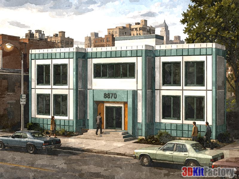 Contemporary urban architecture Mixed-use mid-rise