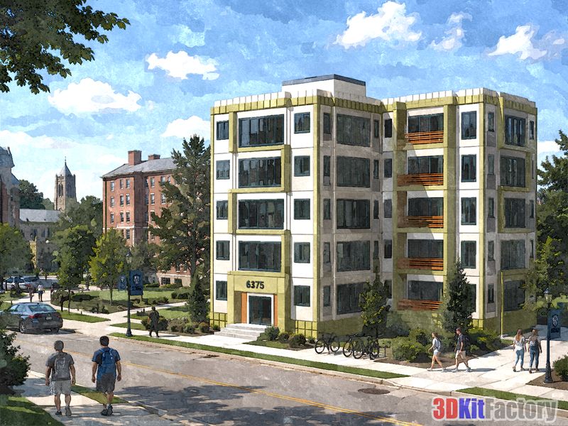 Contemporary urban architecture Mixed-use mid-rise