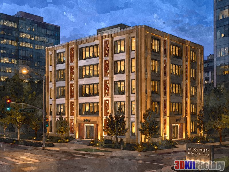 Contemporary urban architecture Mixed-use mid-rise