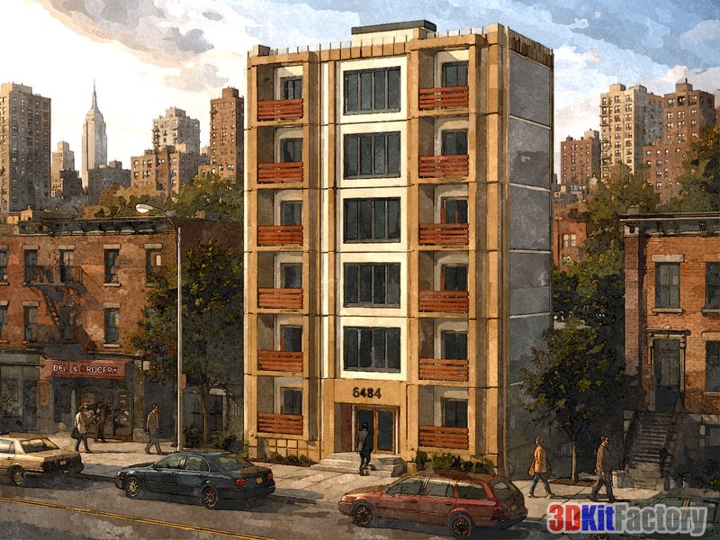 Contemporary urban architecture Mixed-use mid-rise