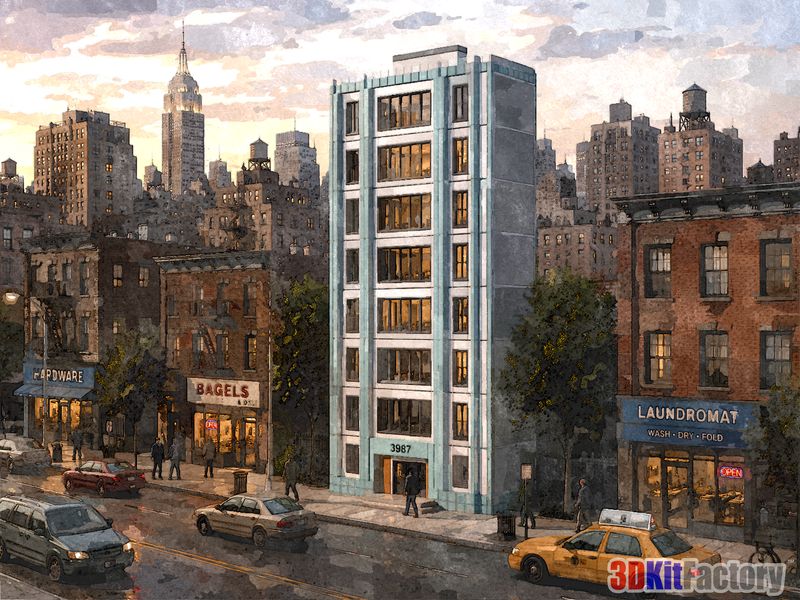 Contemporary urban architecture Mixed-use mid-rise