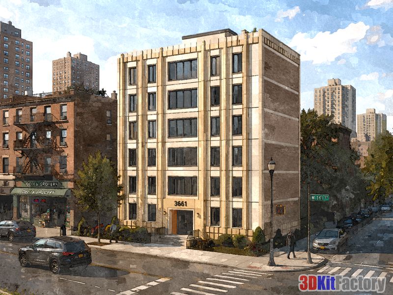 Contemporary urban architecture Mixed-use mid-rise