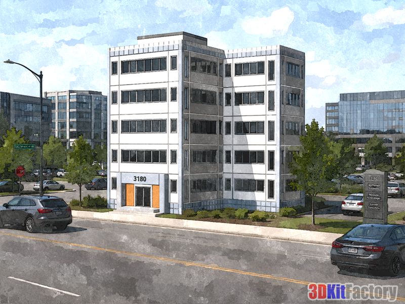 Contemporary urban architecture Mixed-use mid-rise