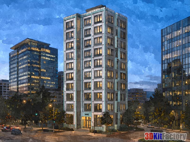 Contemporary urban architecture Mixed-use mid-rise