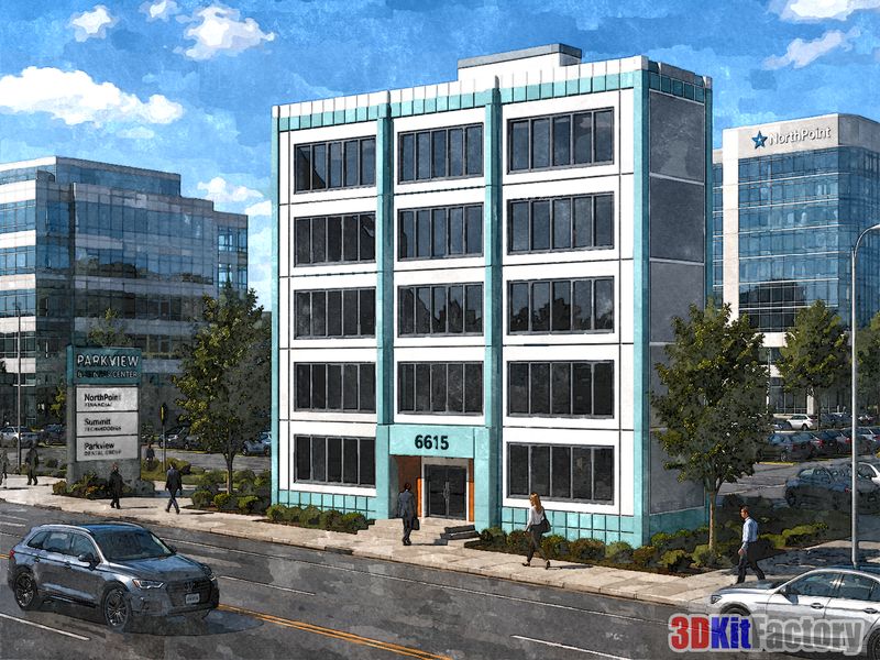 Contemporary urban architecture Mixed-use mid-rise