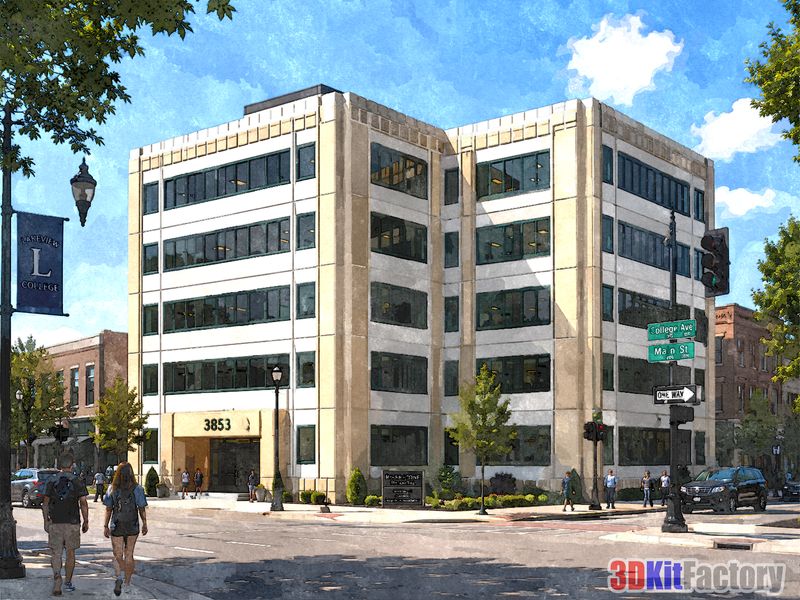 Contemporary urban architecture Mixed-use mid-rise