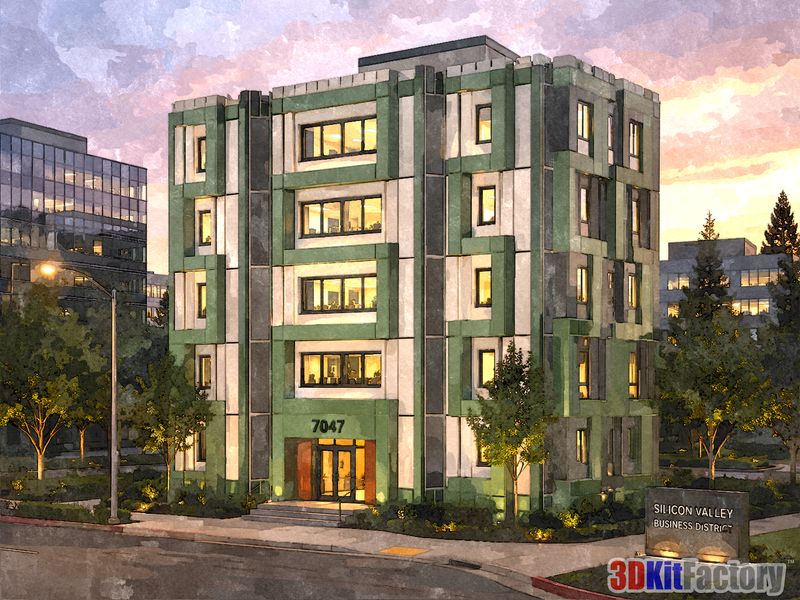 Contemporary urban architecture Mixed-use mid-rise