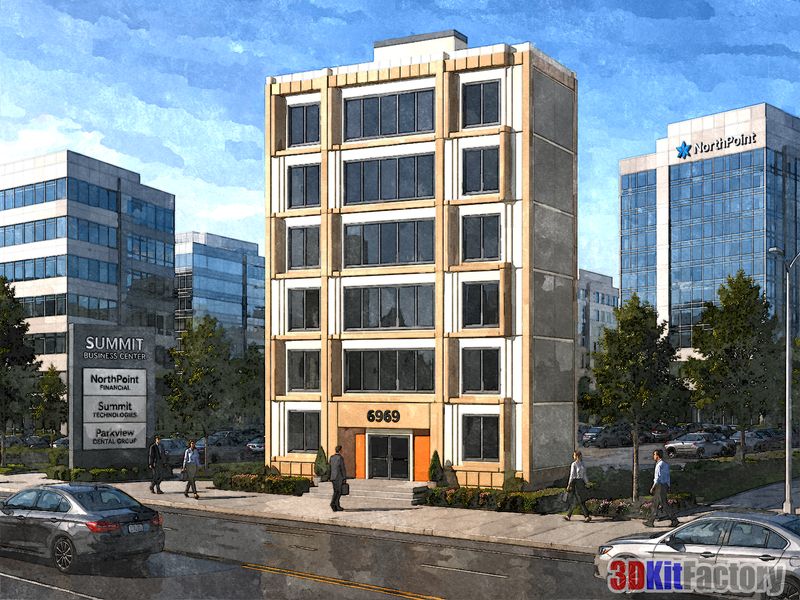 Contemporary urban architecture Mixed-use mid-rise