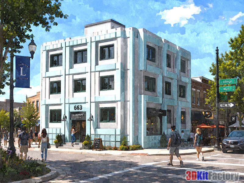 Contemporary urban architecture Mixed-use mid-rise