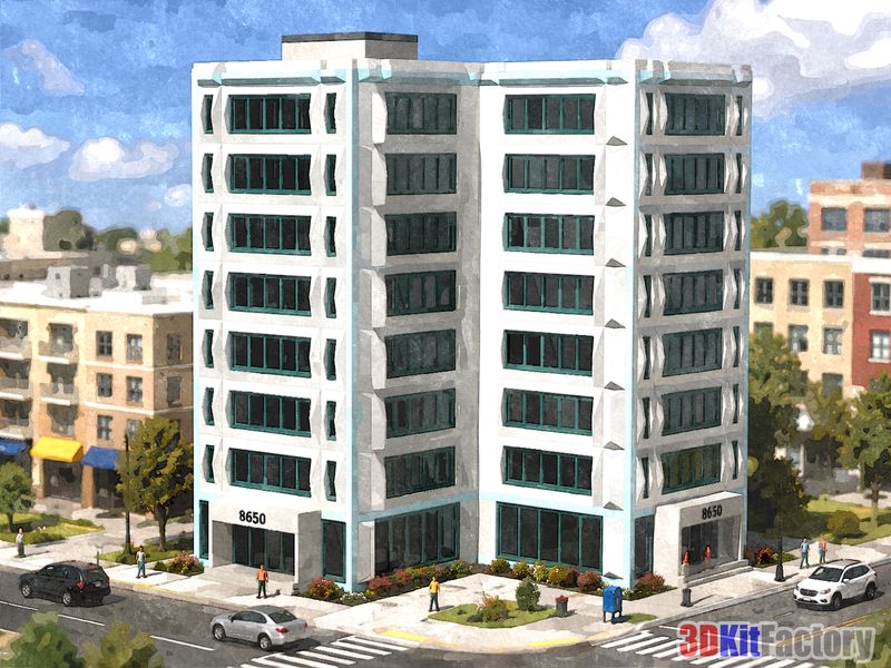 Contemporary urban architecture Mixed-use mid-rise