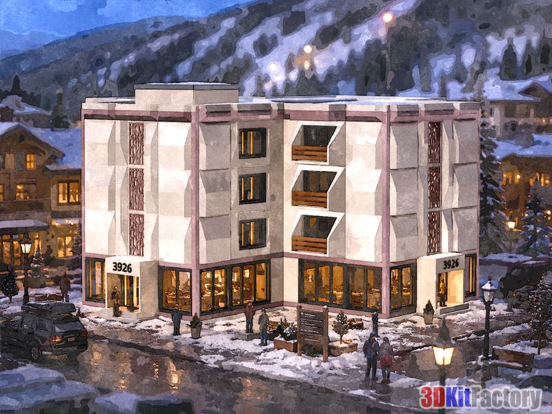 Contemporary urban architecture Mixed-use mid-rise