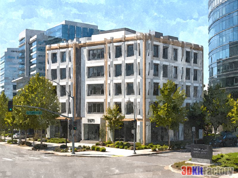 Contemporary urban architecture Mixed-use mid-rise