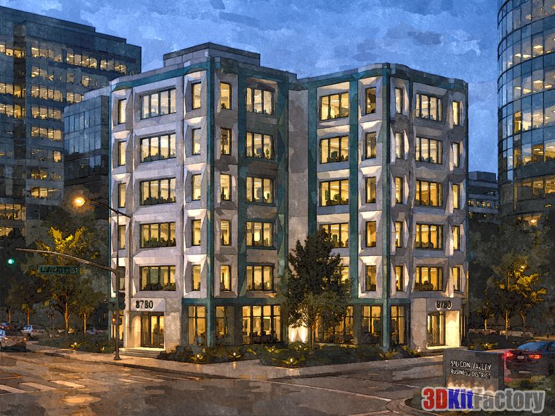 Contemporary urban architecture Mixed-use mid-rise