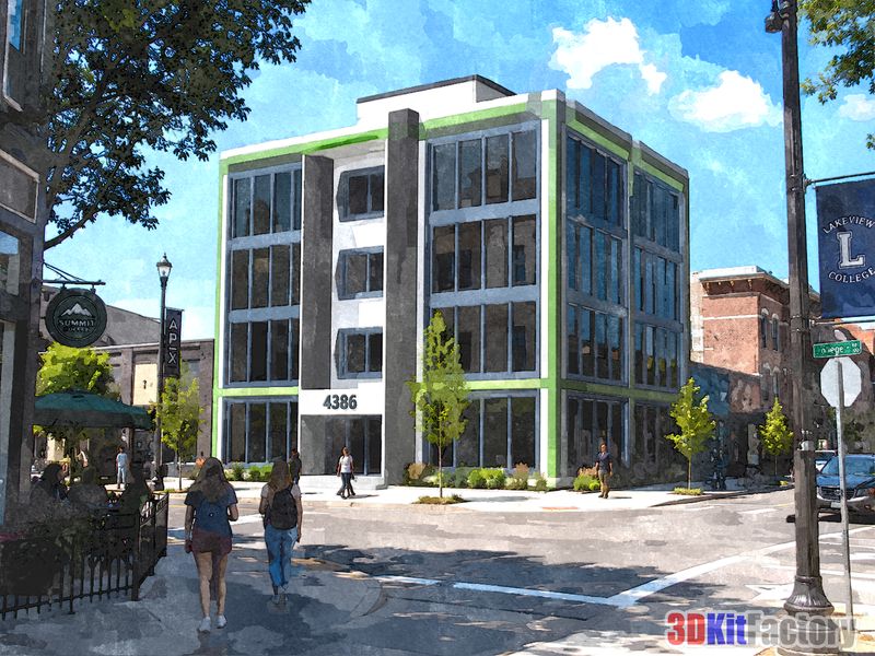 Contemporary urban architecture Mixed-use mid-rise