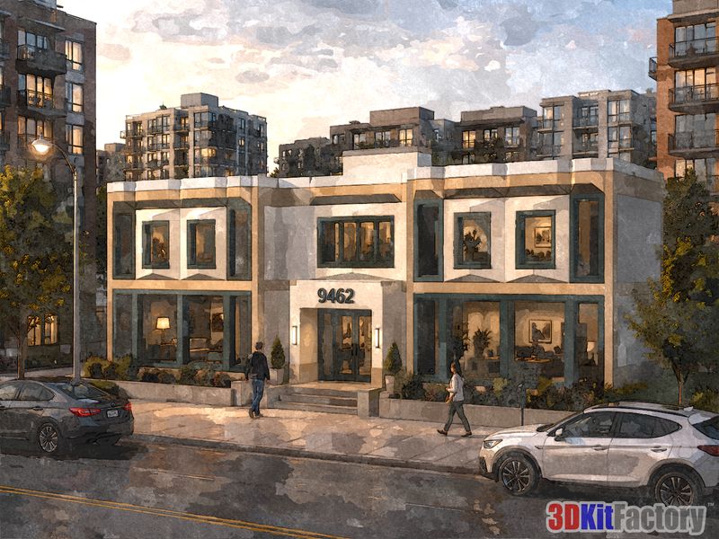 Contemporary urban architecture Mixed-use mid-rise
