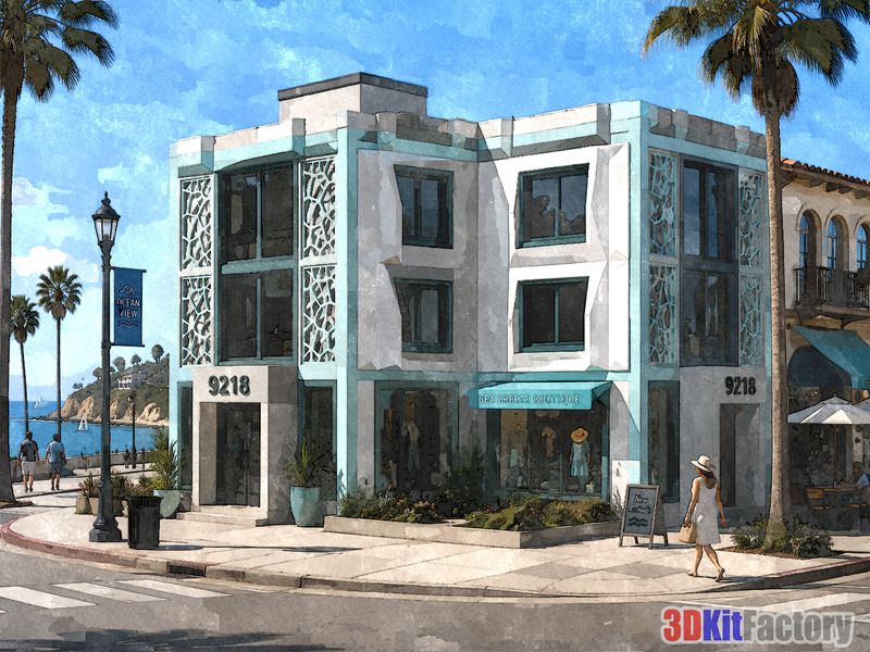 Contemporary urban architecture Mixed-use mid-rise