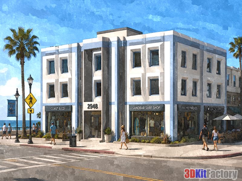 Contemporary urban architecture Mixed-use mid-rise
