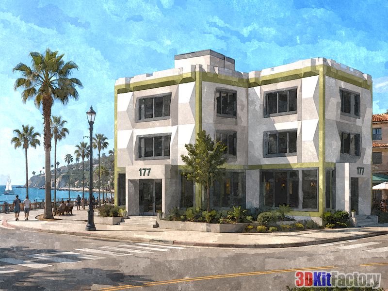 Contemporary urban architecture Mixed-use mid-rise