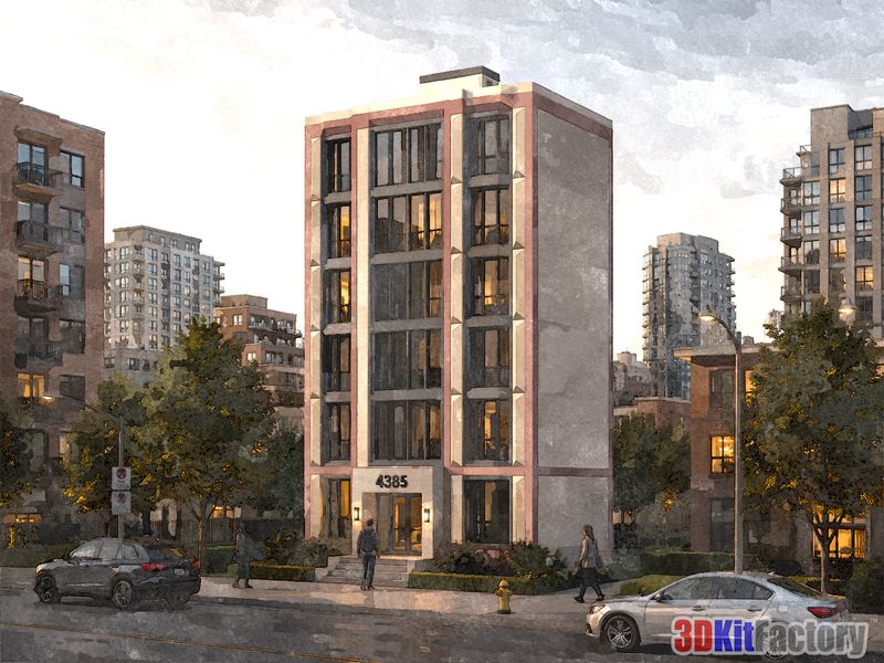 Contemporary urban architecture Mixed-use mid-rise
