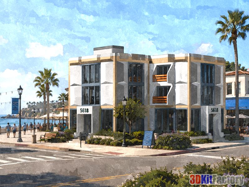 Contemporary urban architecture Mixed-use mid-rise