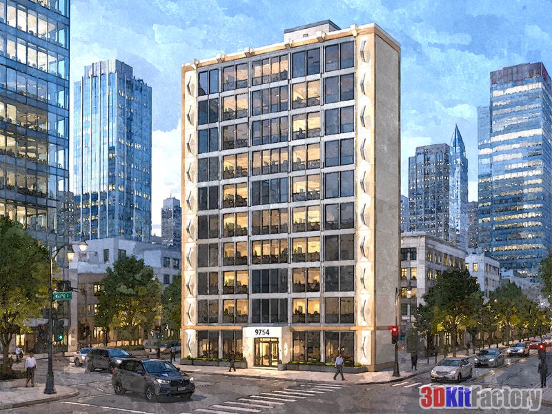 Contemporary urban architecture Mixed-use mid-rise