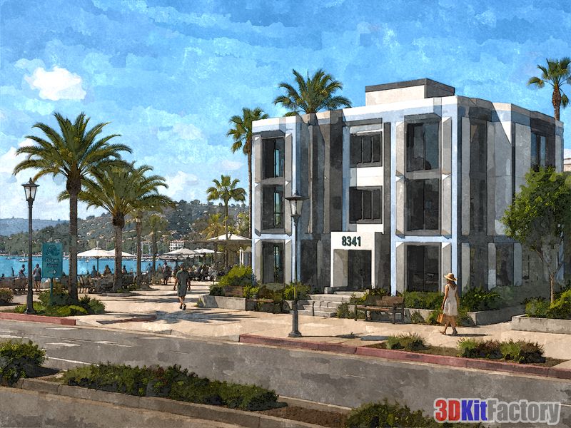 Contemporary urban architecture Mixed-use mid-rise