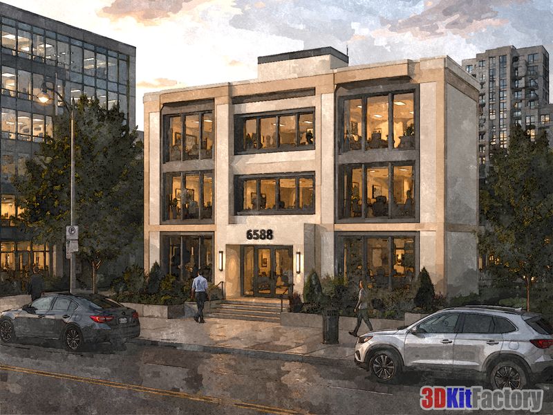 Contemporary urban architecture Mixed-use mid-rise