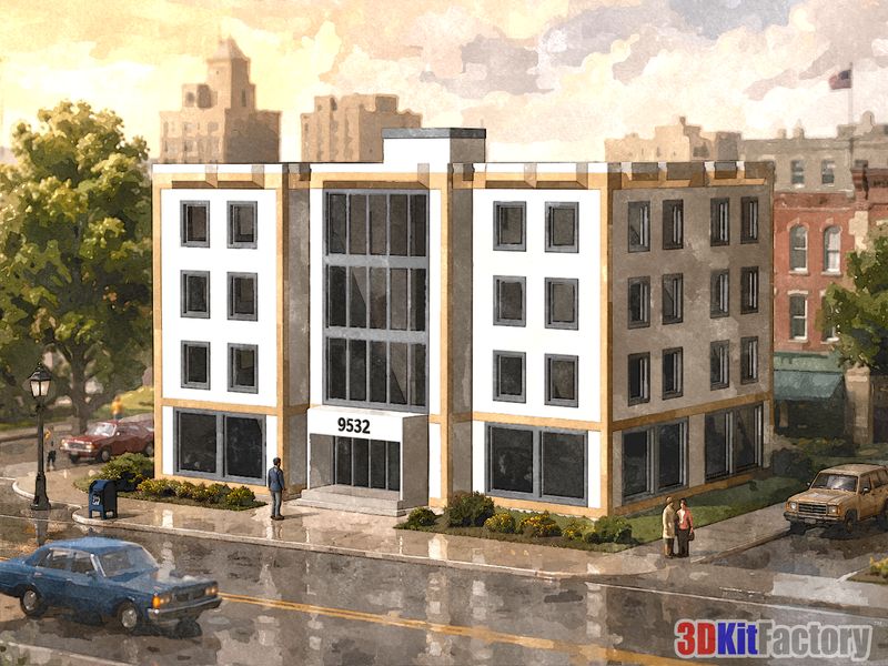 Contemporary urban architecture Mixed-use mid-rise