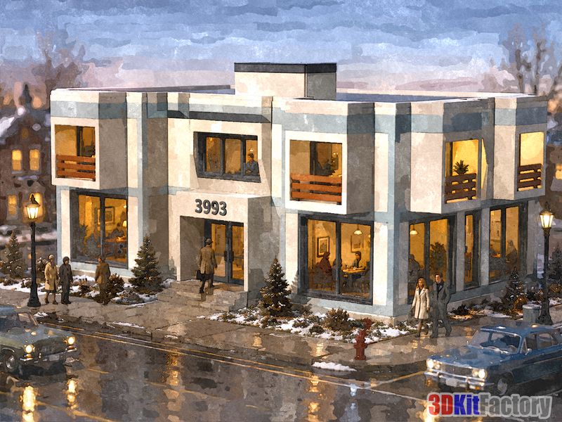 Contemporary urban architecture Mixed-use mid-rise