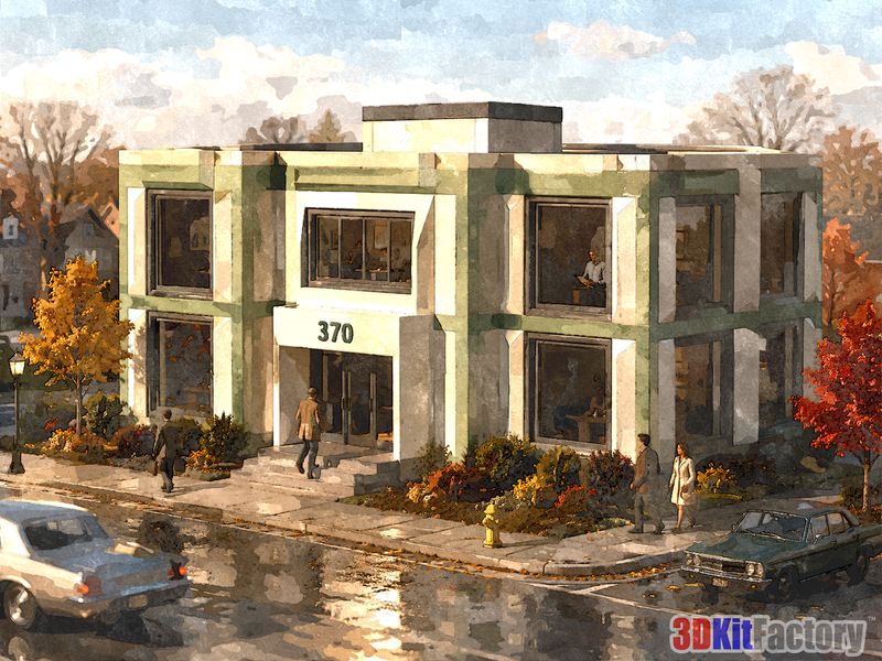 Contemporary urban architecture Mixed-use mid-rise