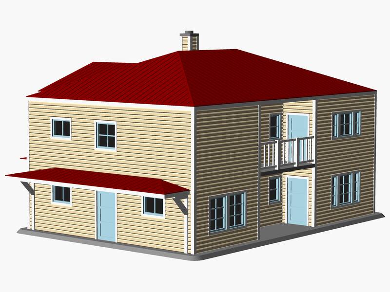 Multifamily two-story House