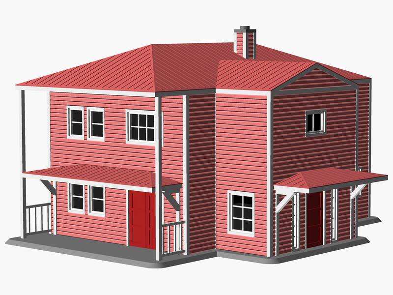 Multifamily two-story House