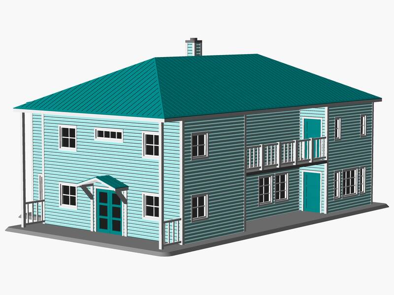 Multifamily two-story House