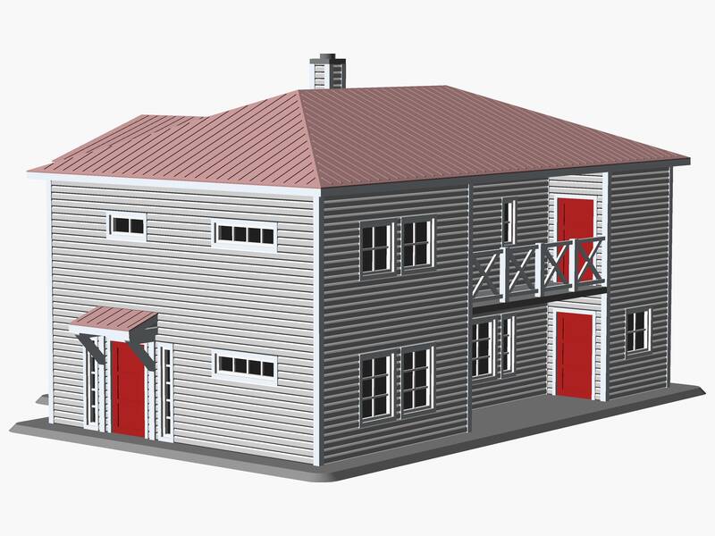 Multifamily two-story House