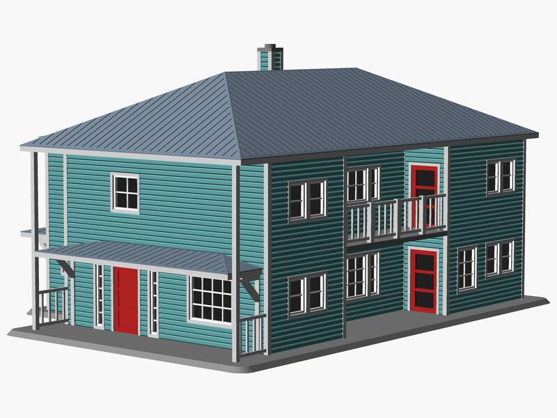 Multifamily two-story House