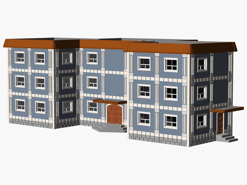 3 Story municipal or multifamily Building