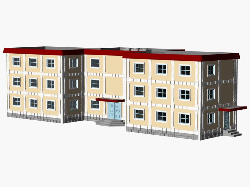 3 Story municipal or multifamily Building