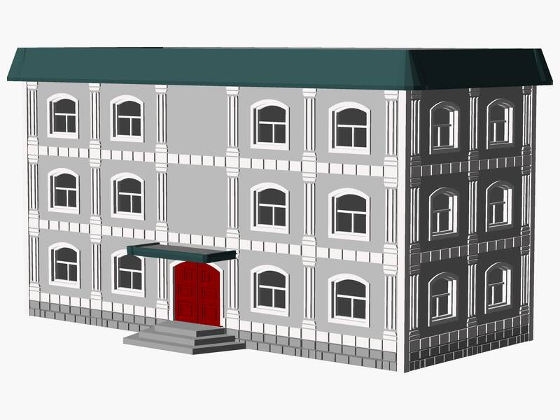 3 Story municipal or multifamily Building