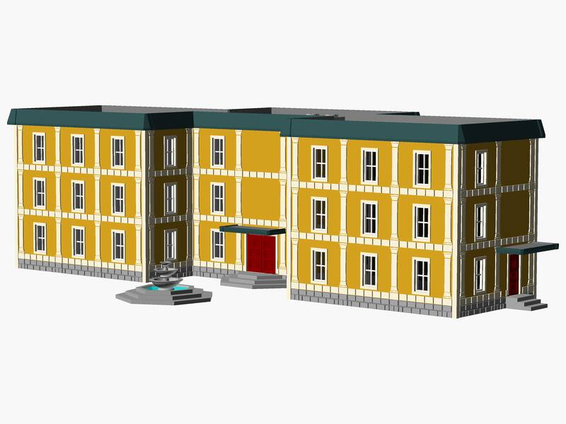 3 Story municipal or multifamily Building